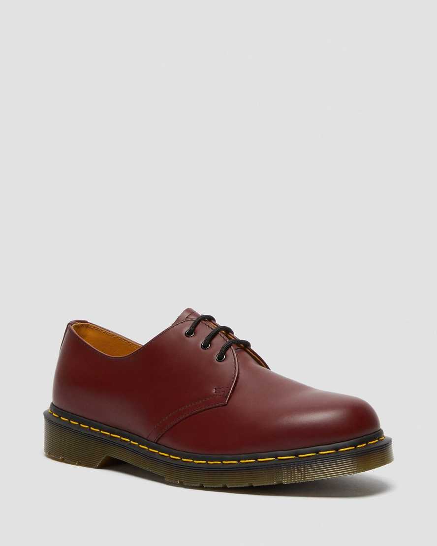 Dr. Martens 1461 Smooth Nahka Naisten Juhlakengät - Punainen Kengät [740-BAIOEN]